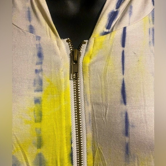 NWT Buckle Hem & Thread sleeveless tie dye hoodie / swimsuit coverup zip up S - Picture 9 of 11